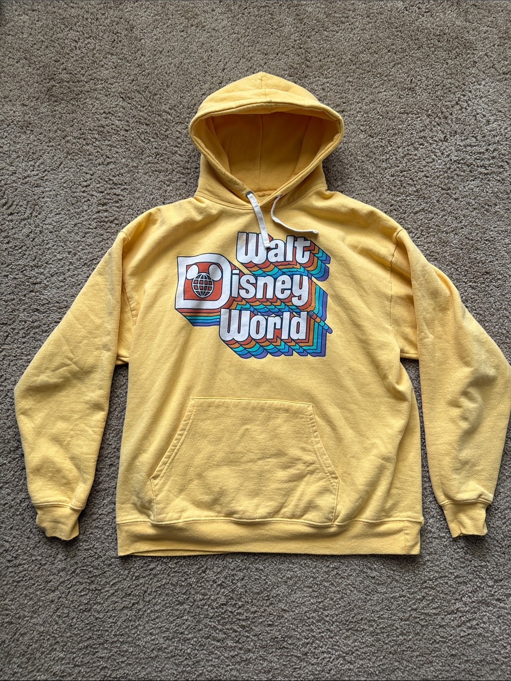 Disney Yellow Walt Disney World Retro Logo Crewneck